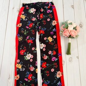Lightweight Black Floral Pants